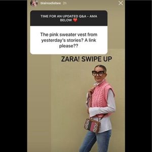 Zara crop sweater vest